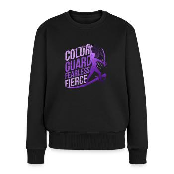 Garde de couleur Intrépide Féroce - Pull Premium bio Femme - noir - Devant - Julia (174cm)