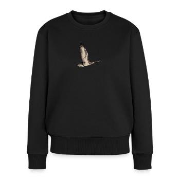 Buzzard I Bird of Prey Buzzard Motif for - Women's Premium Organic Jumper - black - Front - Julia (174cm)