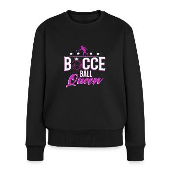 Bocce Ball Queen - Women's Premium Organic Jumper - black - Front - Julia (174cm)