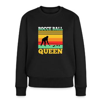 Bocce Ball Queen - Women's Premium Organic Jumper - black - Front - Julia (174cm)