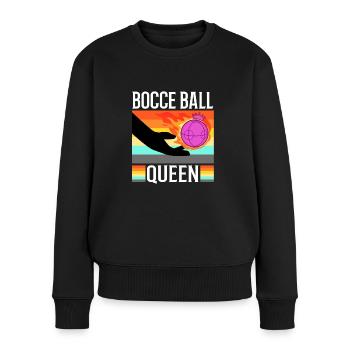 Bocce Ball Queen - Women's Premium Organic Jumper - black - Front - Julia (174cm)