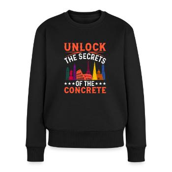 Explorateurs urbains Secrets des bâtiments - Pull Premium bio Femme - noir - Devant - Julia (174cm)