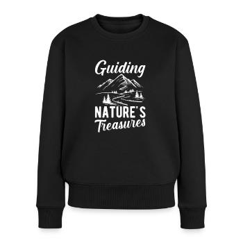 Tourguide Naturguide Reiseführer - Frauen Premium Bio Pullover - Schwarz - Vorne - Julia (174cm)