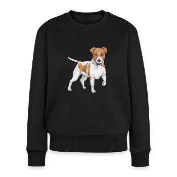 Jack Russell Terrier - Pull Premium bio Femme - noir - Devant - Julia (174cm)