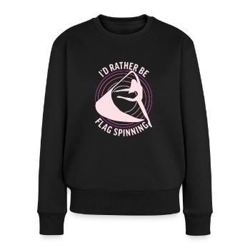 Color Guard I'd Rather Be Flag Spin - Women's Premium Organic Jumper - black - Front - Julia (174cm)