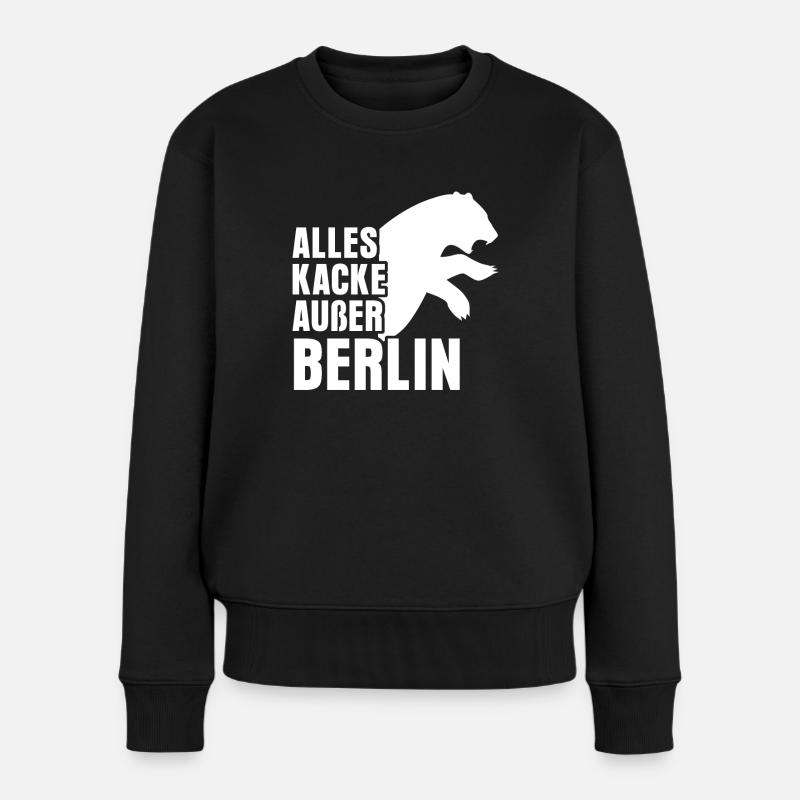 Berlin Spandau Berliner - Frauen Premium Bio Pullover - Schwarz