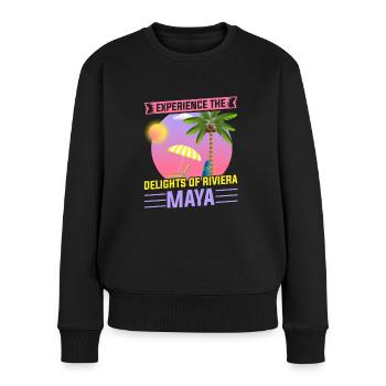 Découvrez la beauté de la Riviera Maya, Mexique - Pull Premium bio Femme - noir - Devant - Julia (174cm)