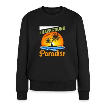 Playa del Carmen Paradise Mexiko Stadt Urlaub - Frauen Premium Bio Pullover - Schwarz - Vorne - Julia (174cm)