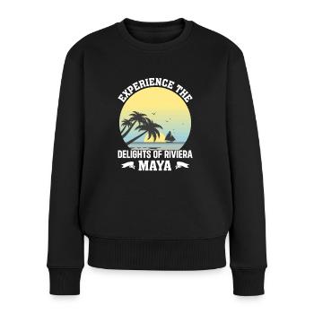 Découvrez la beauté de la Riviera Maya, Mexique - Pull Premium bio Femme - noir - Devant - Julia (174cm)