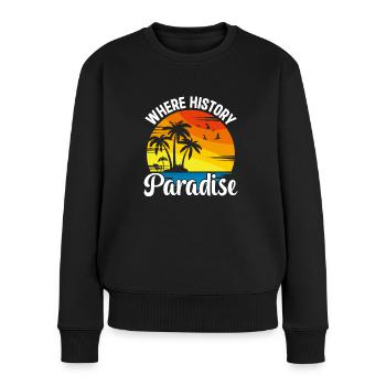 Playa del Carmen Paradise Mexiko Stadt Urlaub - Frauen Premium Bio Pullover - Schwarz - Vorne - Julia (174cm)