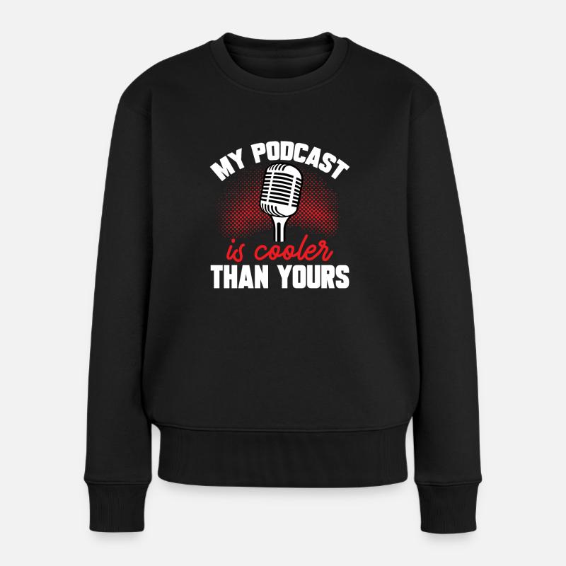 Podcaster Podcast - Frauen Premium Bio Pullover - Schwarz