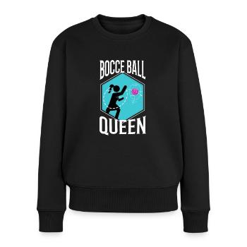 Bocce Ball Queen - Women's Premium Organic Jumper - black - Front - Julia (174cm)