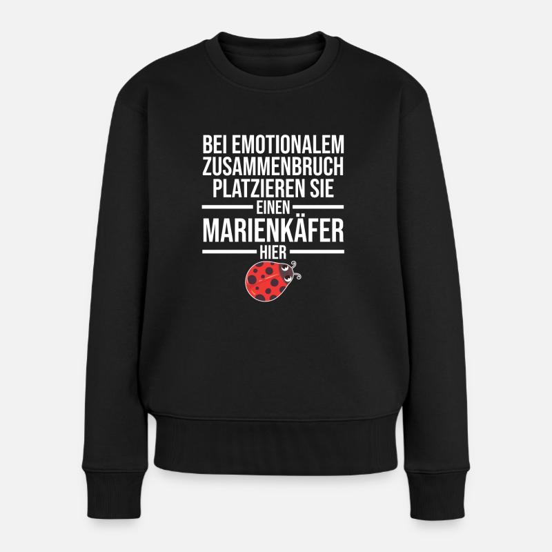 Marienkäfer - Frauen Premium Bio Pullover - Schwarz