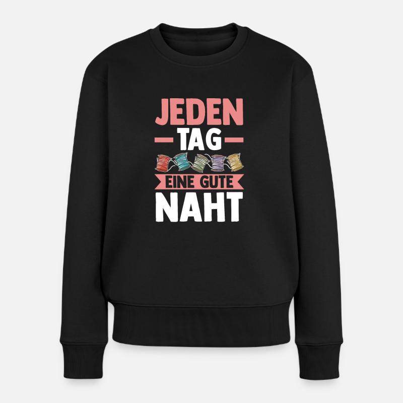 Schneidern Nähen - Frauen Premium Bio Pullover - Schwarz