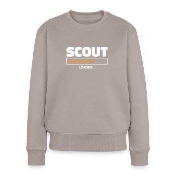 Pfadfinder - Frauen Premium Bio Pullover - Taupe - Vorne - Julia (174cm)