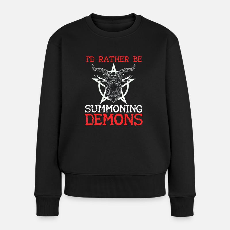 Drôle de satanisme Satan satanique - Pull Premium bio Femme - noir