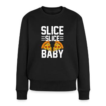 pizza pizza tranche de fromage pizza pizza pizza lover - Pull Premium bio Femme - noir - Devant - Julia (174cm)