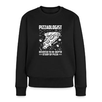 Pizza, student, pizza connoisseur, pizza maker - Women's Premium Organic Jumper - black - Front - Julia (174cm)