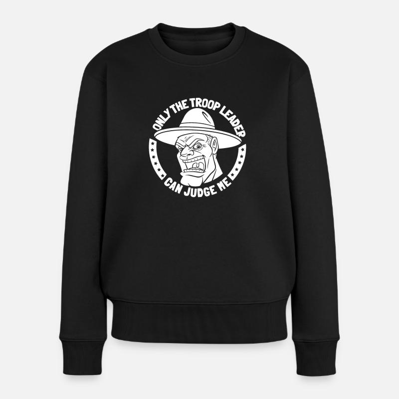 Pfadfinder Führer - Frauen Premium Bio Pullover - Schwarz