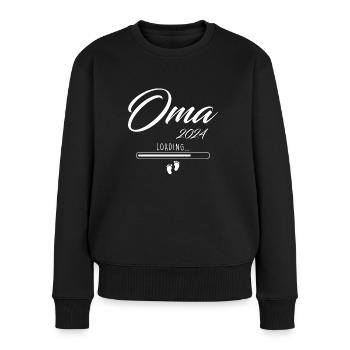 Du wirst Oma Ladegeschenk Oma 2024 Motiv - Frauen Premium Bio Pullover - Schwarz - Vorne - Julia (174cm)