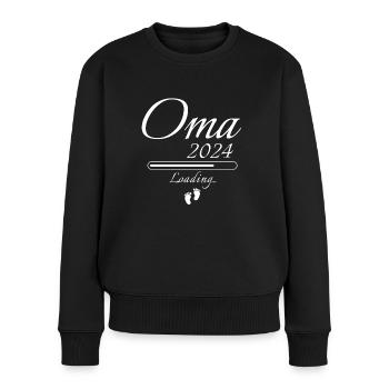 Lustig Du wirst Großmutter Wird geladen 2024 - Frauen Premium Bio Pullover - Schwarz - Vorne - Julia (174cm)