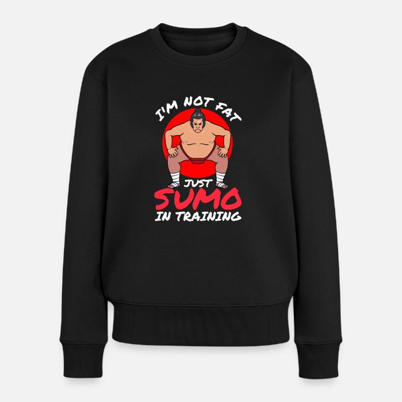 Sumo-Ringer Sumo-Ringen - Frauen Premium Bio Pullover - Schwarz