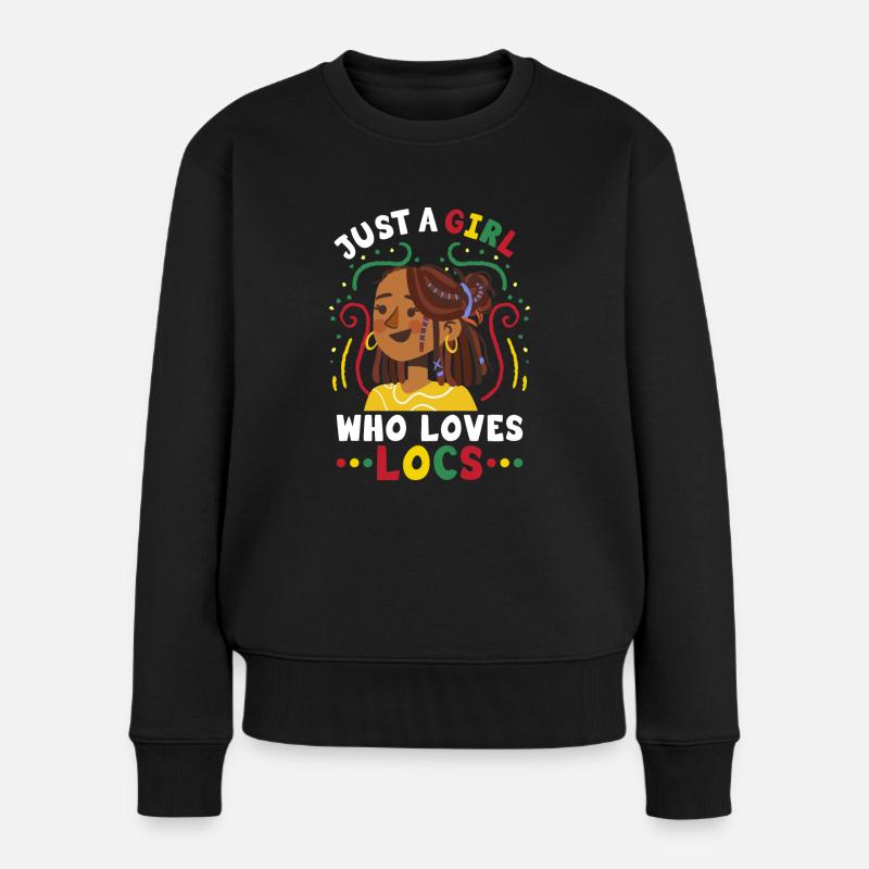 Dreadlocks Rasta Rastafari - Frauen Premium Bio Pullover - Schwarz