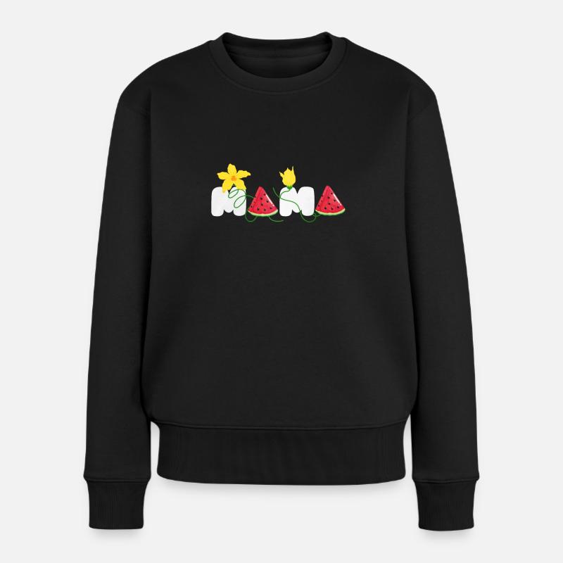 Wassermelone - Frauen Premium Bio Pullover - Schwarz