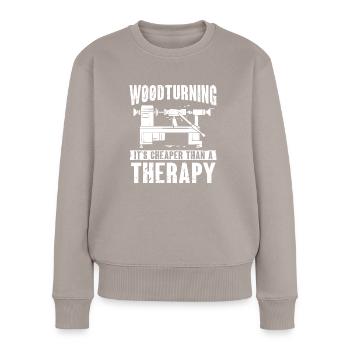 Woodturning Woodturning Wood Lathe Lathe - Women's Premium Organic Jumper - taupe - Front - Julia (174cm)