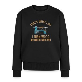 Turning Wood Lathe Lathe - Women's Premium Organic Jumper - black - Front - Julia (174cm)