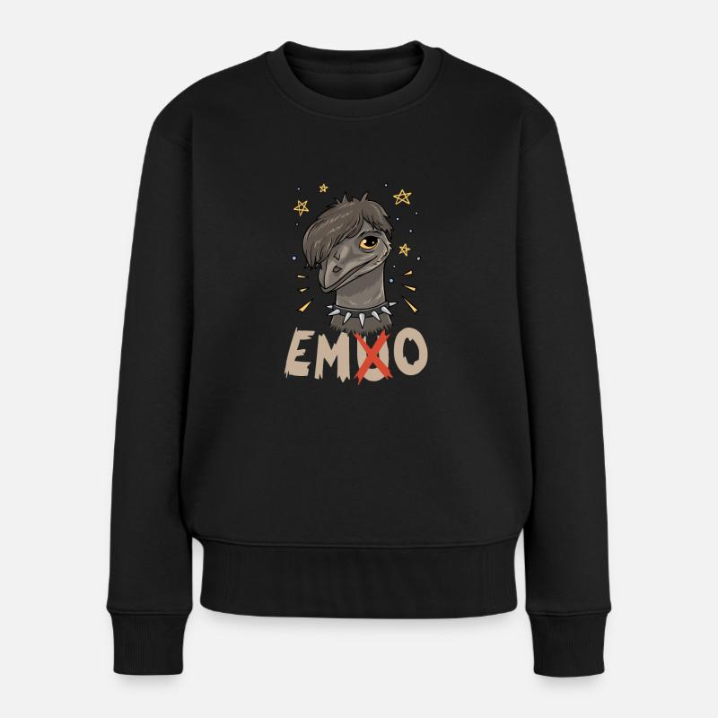 Emo Boy Emo Girl Emu Bird Emocore Punk Esthétique - Pull Premium bio Femme - noir