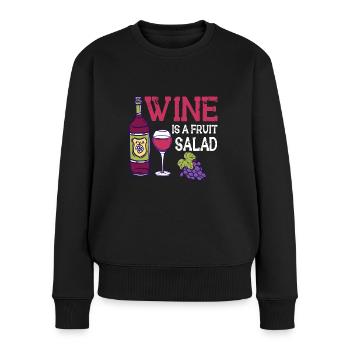 Winzer Wein Spruch für Weinliebhaber - Frauen Premium Bio Pullover - Schwarz - Vorne - Julia (174cm)