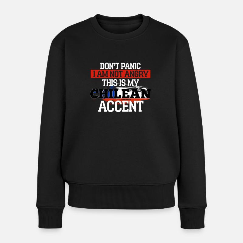 Chile - Frauen Premium Bio Pullover - Schwarz