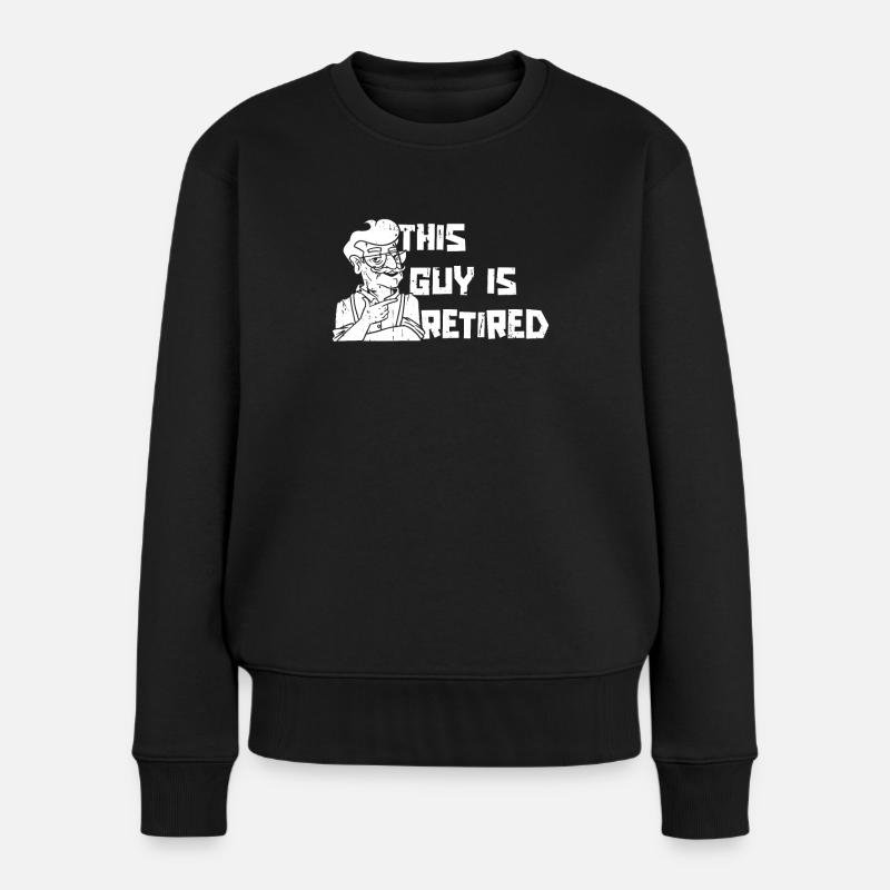 Pensioner Guy Ce gars est à la retraite - Pull Premium bio Femme - noir