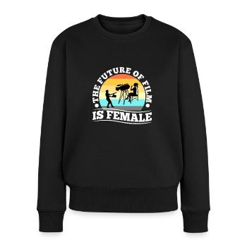 The Future Of Film Is Female - Frauen Premium Bio Pullover - Schwarz - Vorne - Julia (174cm)