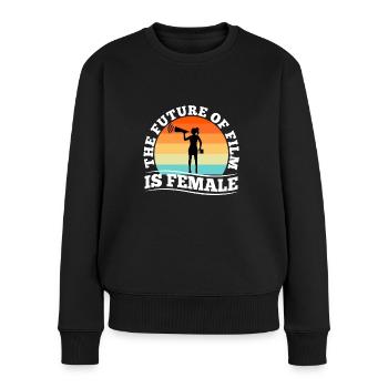 The Future Of Film Is Female - Frauen Premium Bio Pullover - Schwarz - Vorne - Julia (174cm)