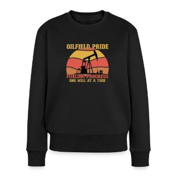 Spinfield Wife Roughneck Oil Drilling Frac crew - Pull Premium bio Femme - noir - Devant - Julia (174cm)