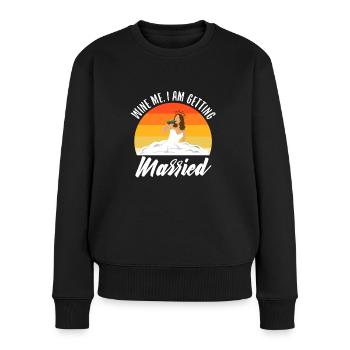 Je me marie - Pull Premium bio Femme - noir - Devant - Julia (174cm)