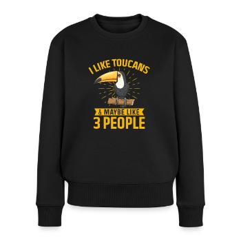 Toucan Bird Rainforest - Women's Premium Organic Jumper - black - Front - Julia (174cm)