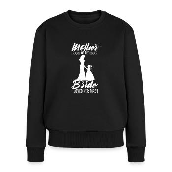 Mère de la mariée Je l’ai aimée en premier - Pull Premium bio Femme - noir - Devant - Julia (174cm)