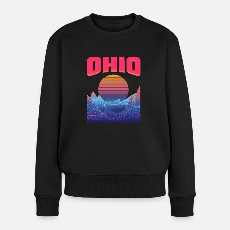 Ohio - Frauen Premium Bio Pullover - Schwarz
