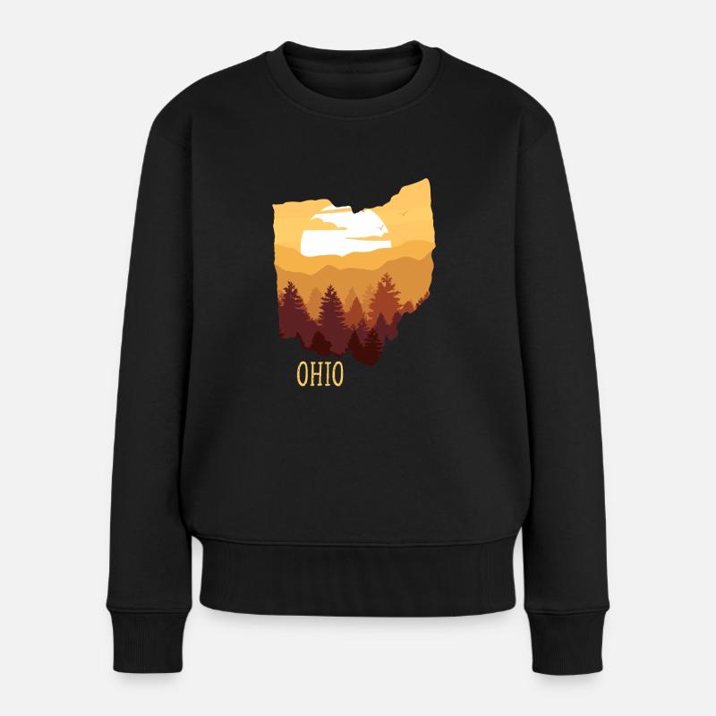 Ohio - Frauen Premium Bio Pullover - Schwarz