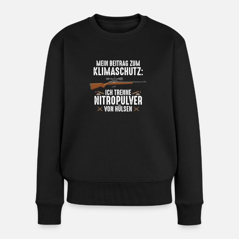 Mein Beitrag Zum Klimaschutz Jäger - Frauen Premium Bio Pullover - Schwarz