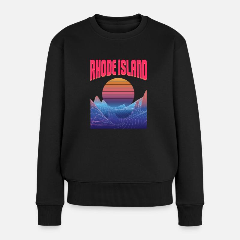 Rhode Island - Frauen Premium Bio Pullover - Schwarz