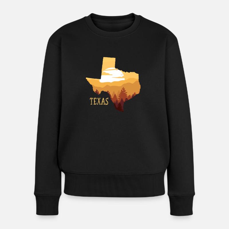 Texas - Frauen Premium Bio Pullover - Schwarz