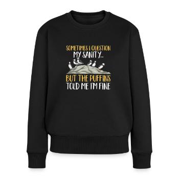 puffin puffin auke birds Lunde - Women's Premium Organic Jumper - black - Front - Julia (174cm)