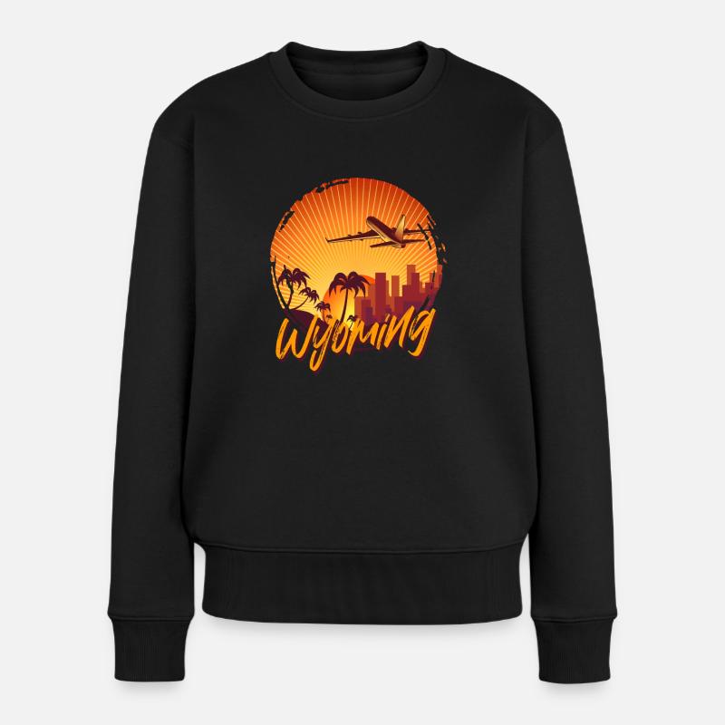Wyoming - Frauen Premium Bio Pullover - Schwarz