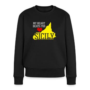 Sicily Holidays - Women's Premium Organic Jumper - black - Front - Julia (174cm)