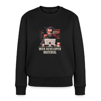 Web Entwickler Webdeveloper Cool - Frauen Premium Bio Pullover - Schwarz - Vorne - Julia (174cm)