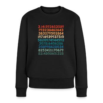 Nombres Pi dans de nombreuses couleurs - Pull Premium bio Femme - noir - Devant - Julia (174cm)